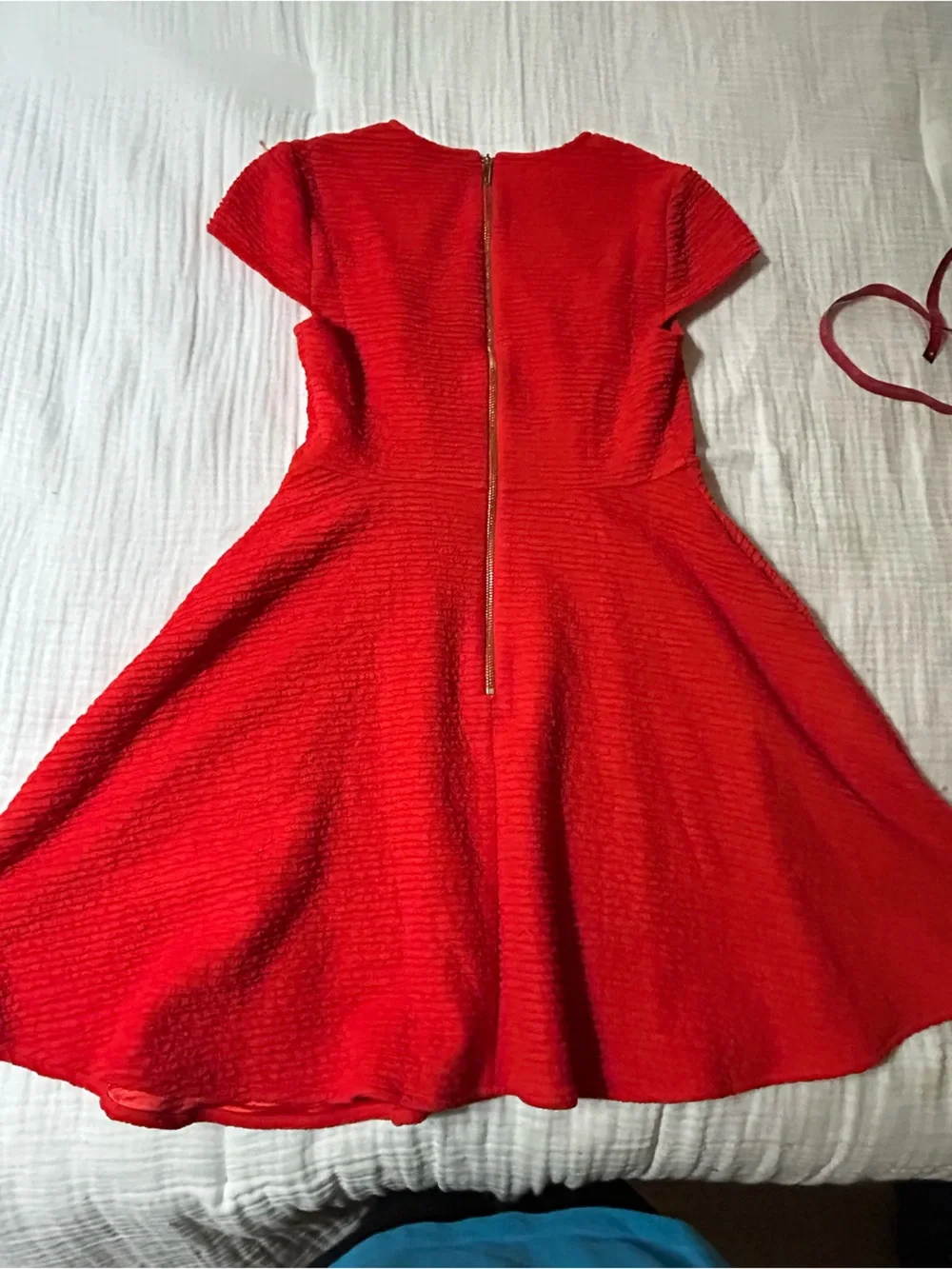 TED BAKER Cherisa Skater Mini Dress Textured Fit & Flare